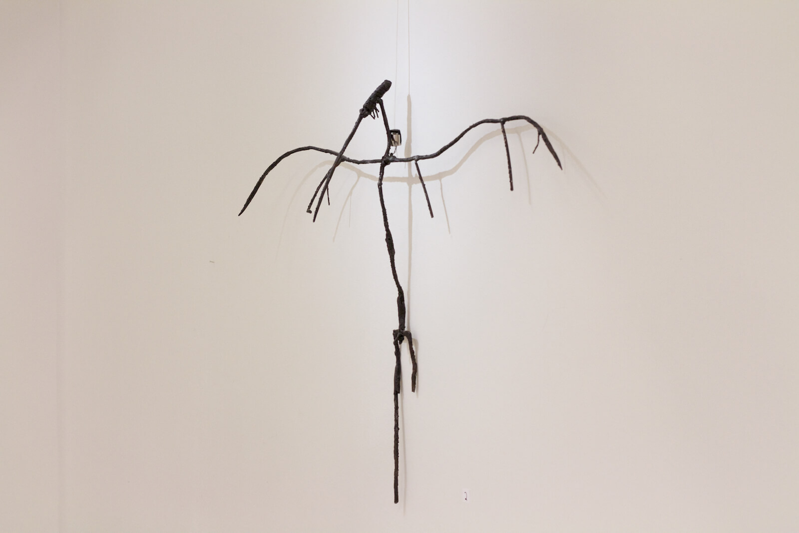 Sculpture by Lasse Nissilä. Life Seeker, 2014. Metal. 65x94x14 cm.